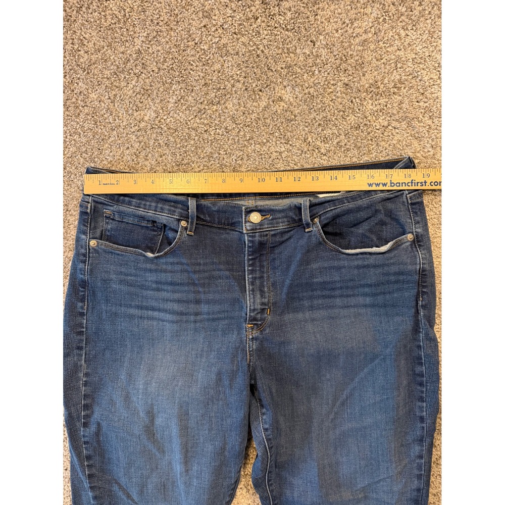 Levi Strauss Jeans Womens 18W* Blue Classic Straight Stretch Dark Wash Denim * - Picture 6 of 11